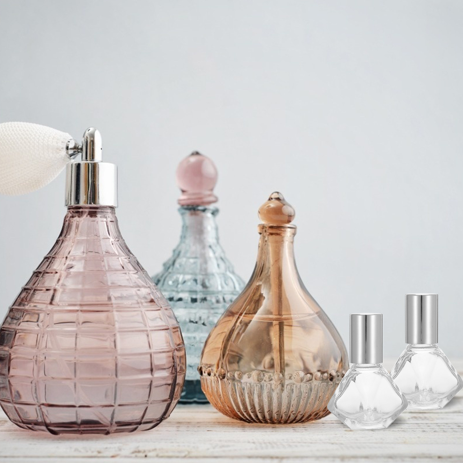 On Perfume & Fragrance Kota Bogor - 12Pcs 8Ml Mini Glass Roller Bottles