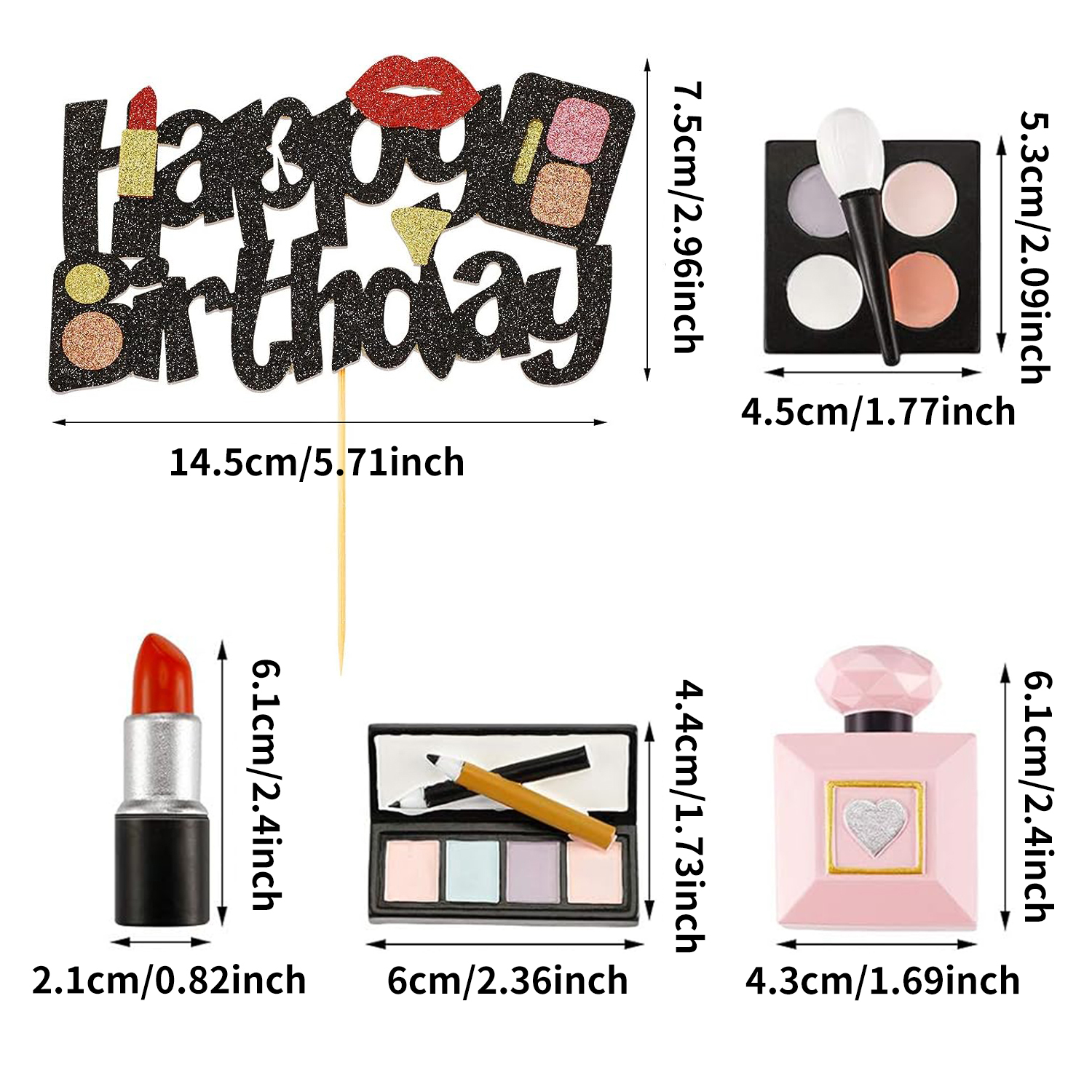 Makeup Themed Cake Toppers Res - Perfume Villa Fragrance avis et prix