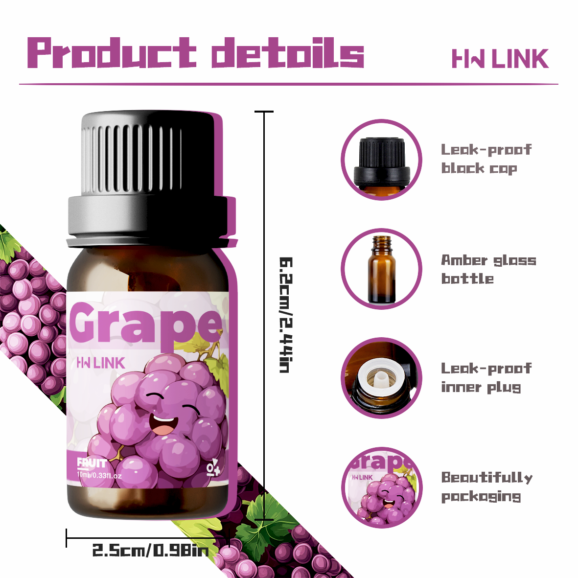 Grape Essential Oil 10ml Perfu - Perfume Villa Fragrance avis et prix