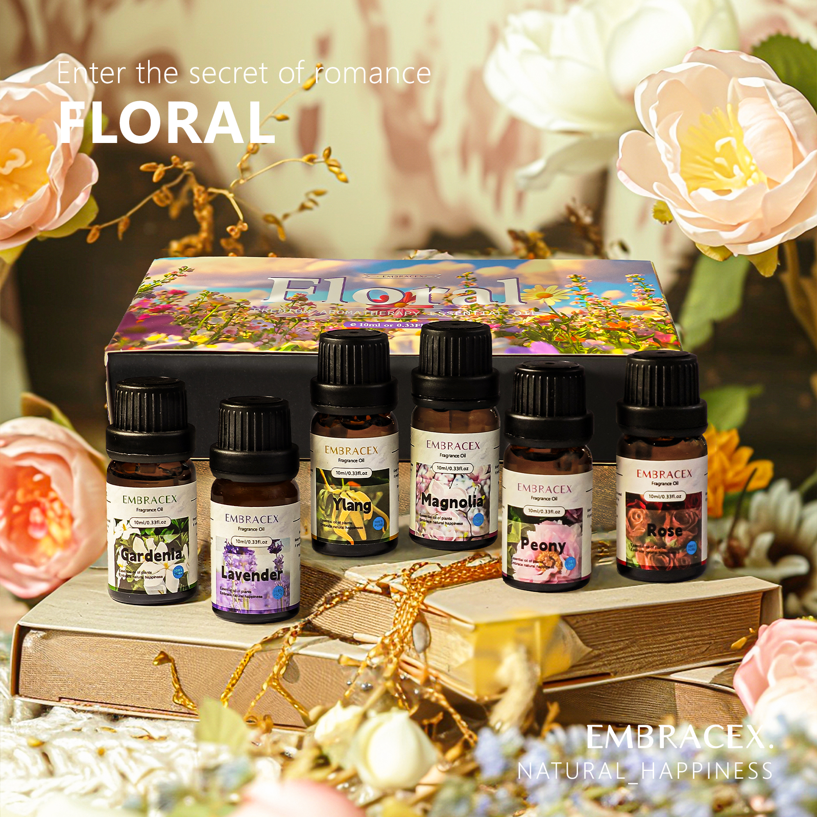 6PC/1Set 10ML Gift Box Floral  - Perfume Fragrance Good avis et prix