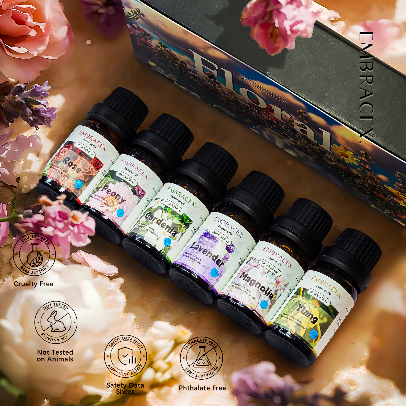 6PC/1Set 10ML Gift Box Floral  - Perfume Fragrance Good avis et prix