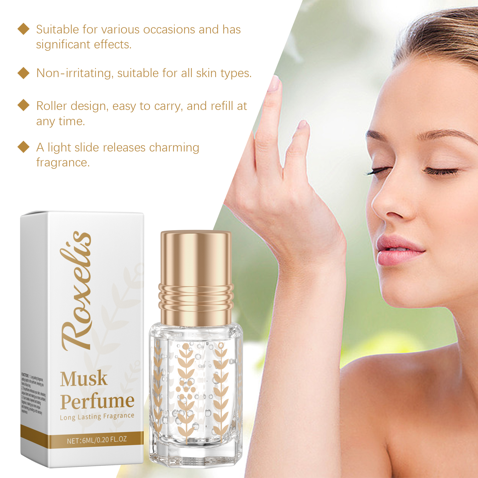 Roxelis Portable Roll On Musk  - On Perfume & Fragrance Kota Bogor avis et prix